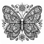 butterfly mandala coloring pages​