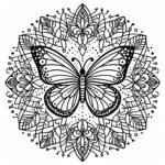 butterfly mandala coloring pages​