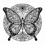 butterfly mandala coloring pages​