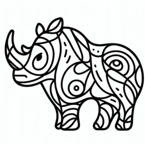 absctract animals free coloring pages printables