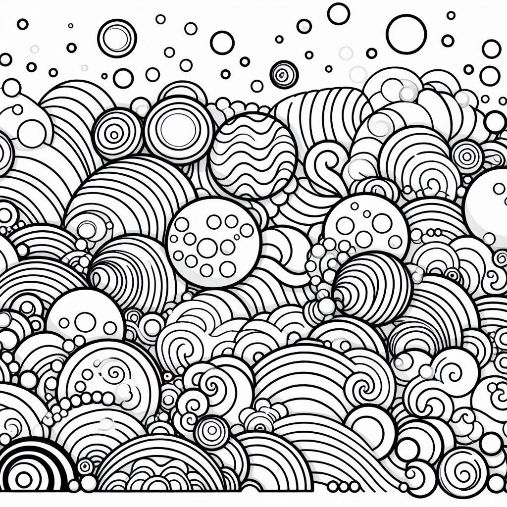 abstract art coloring pages​