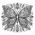 butterfly mandala coloring pages​