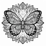 butterfly mandala coloring pages​