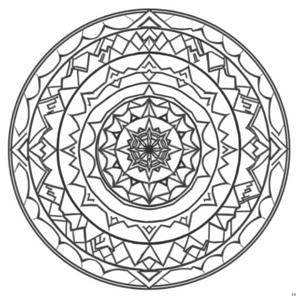 abstract art coloring pages​