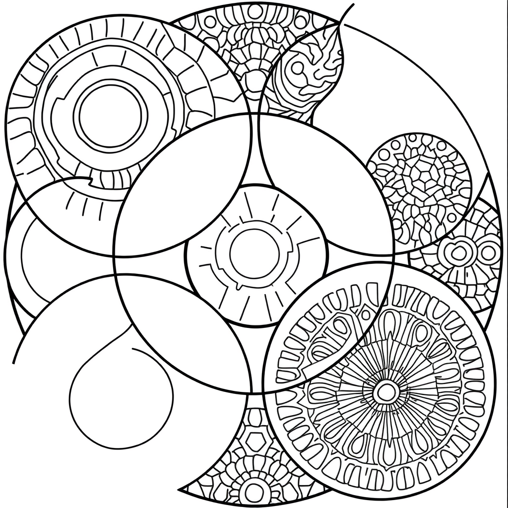 abstract coloring pages​