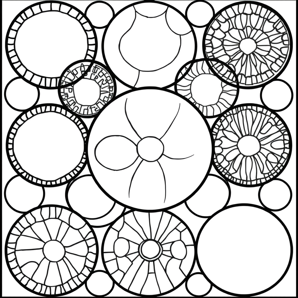 abstract art coloring pages​