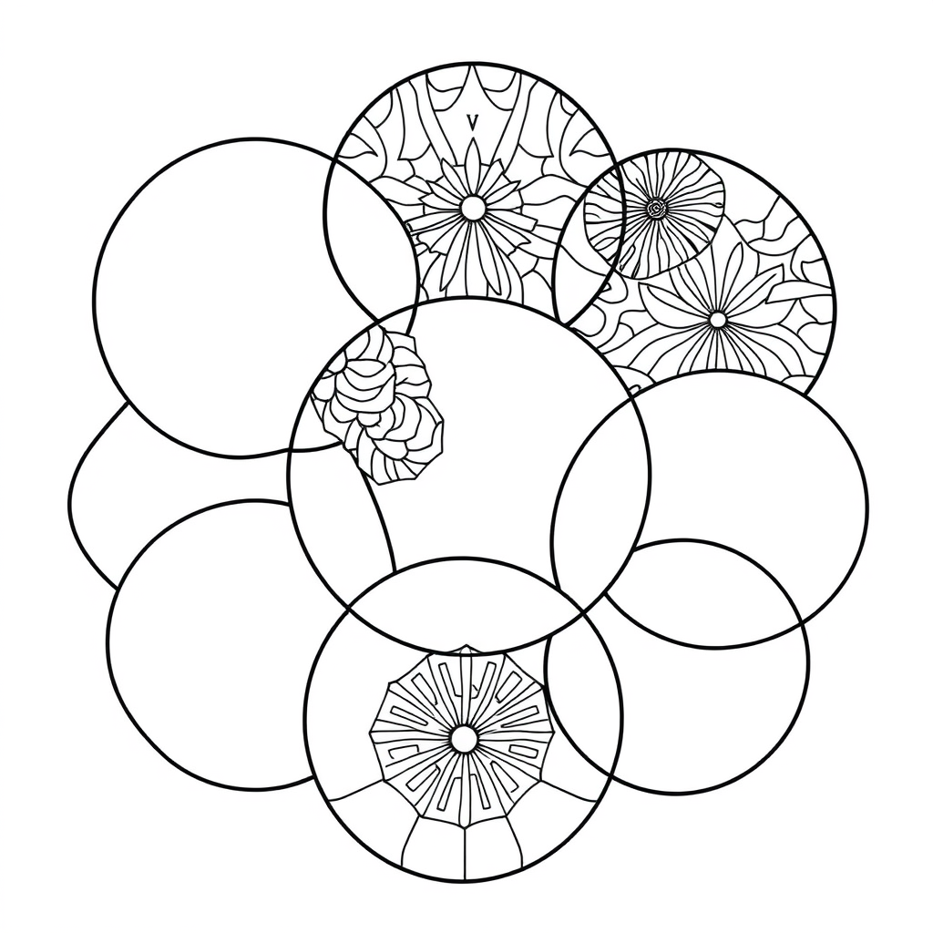 abstract art coloring pages​