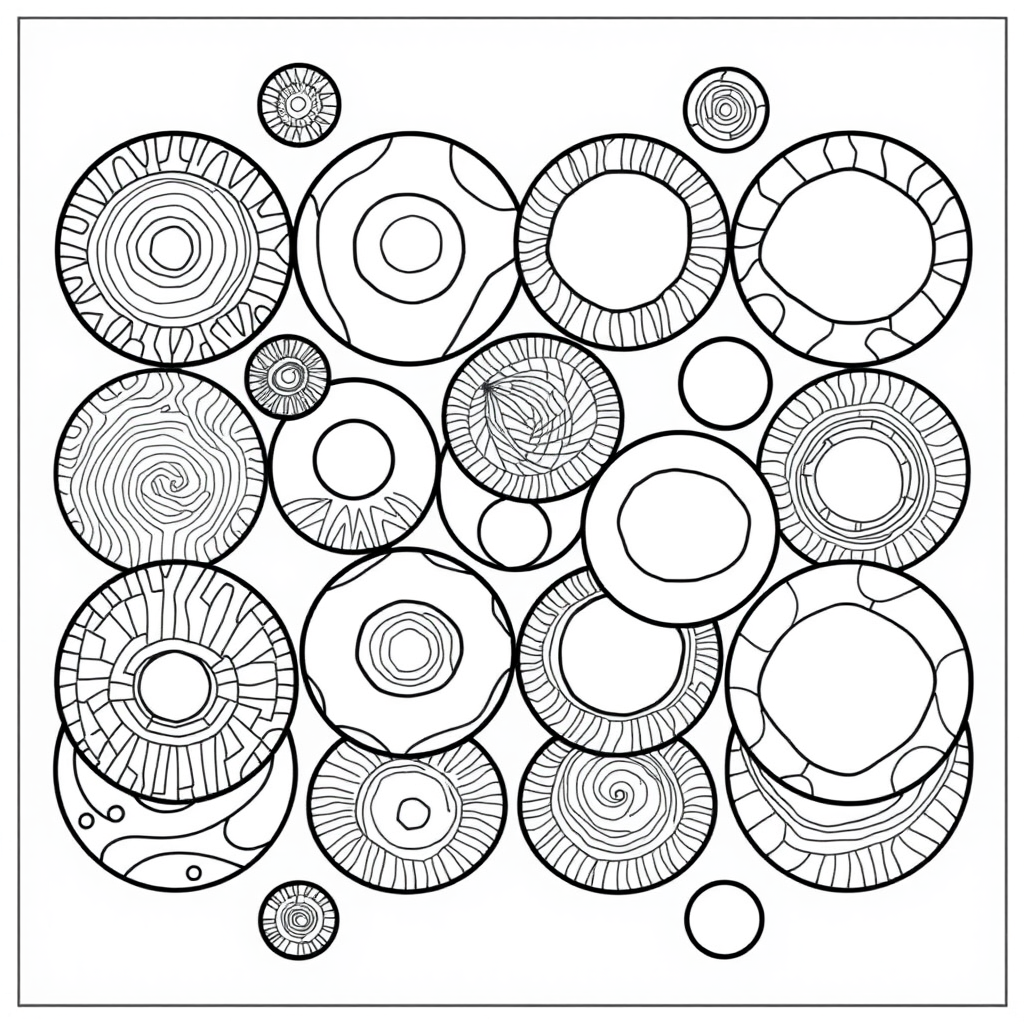 abstract art coloring pages​