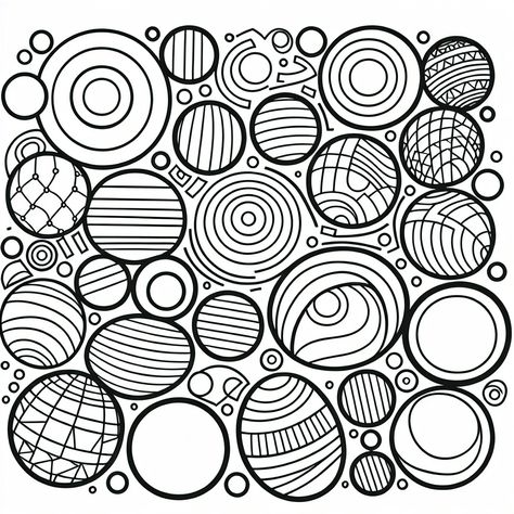 abstract art coloring pages​