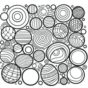 abstract art coloring pages​ free printable