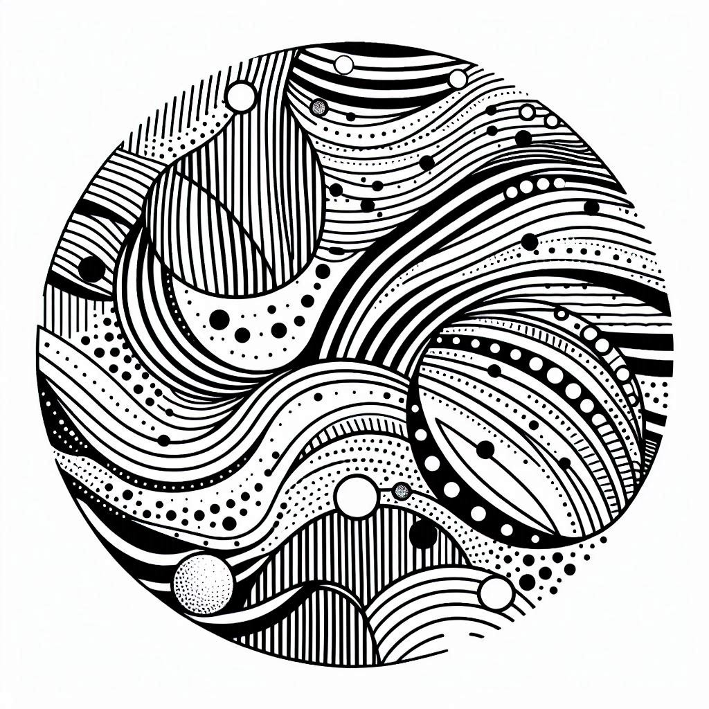 abstract coloring pages​