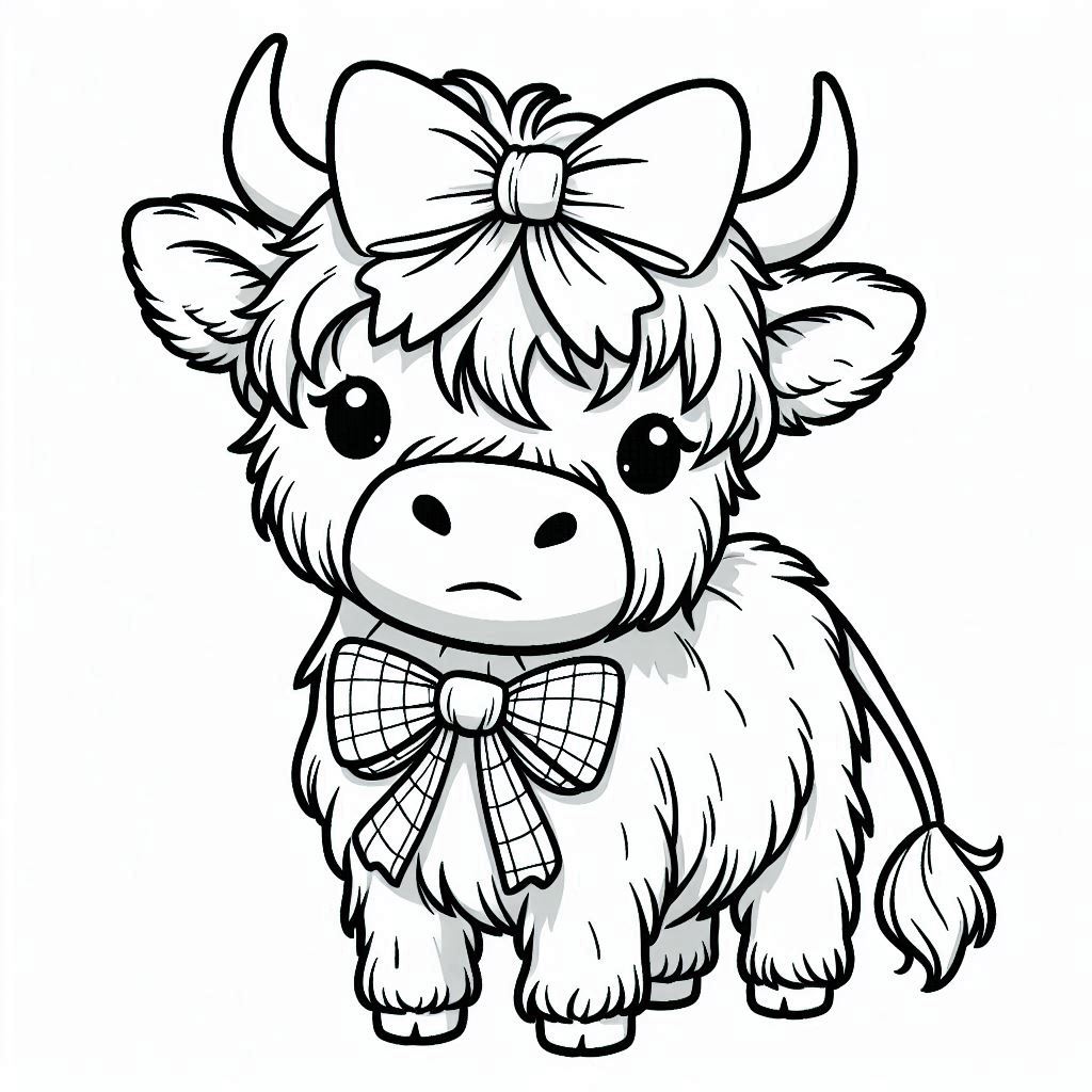 cute cow coloring page