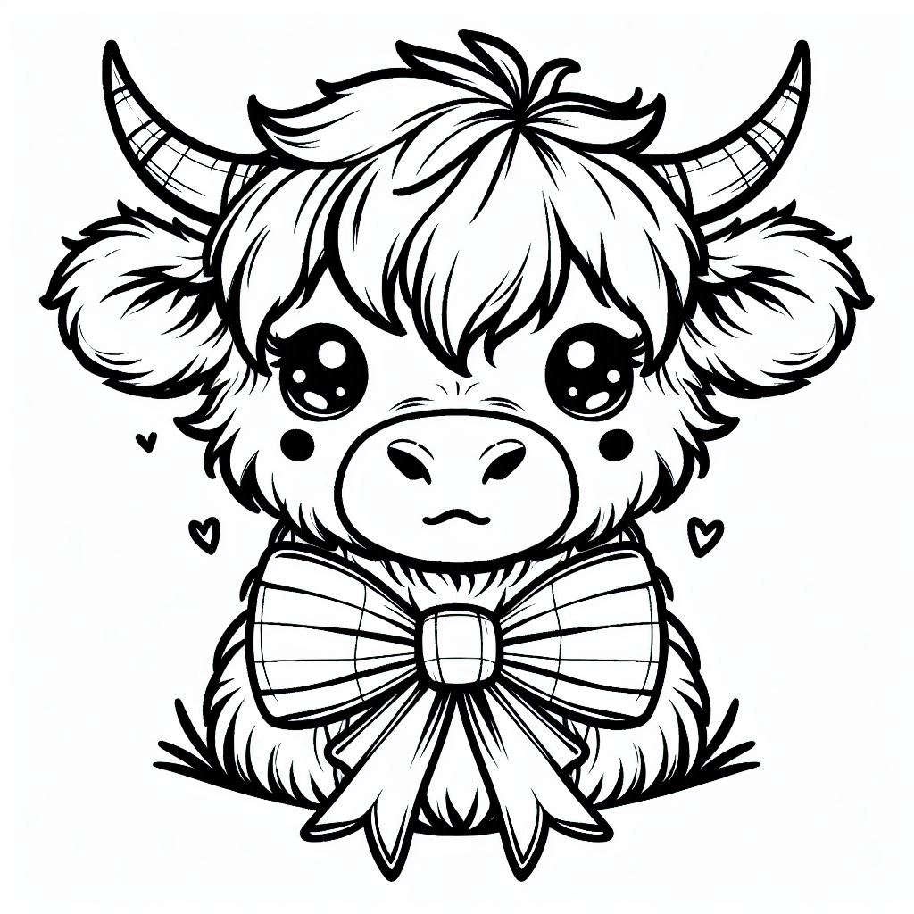 cute cow coloring page