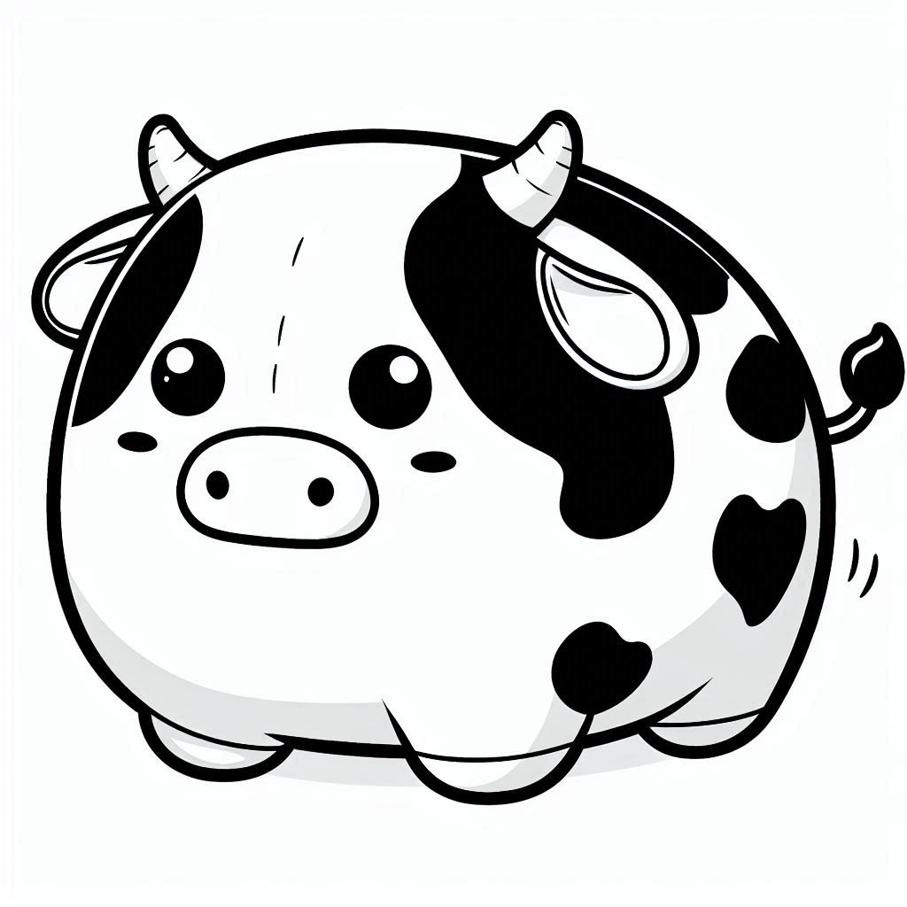 Cow Squishmallow Coloring Page