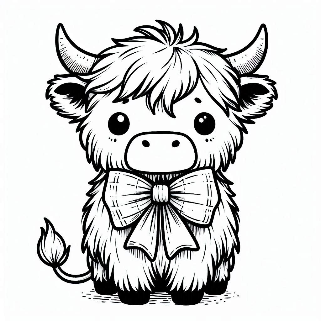 cute cow coloring page